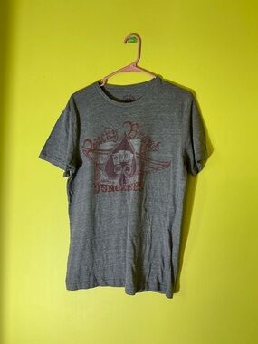 Lucky Brand Gray Tee with Maroon Graphic